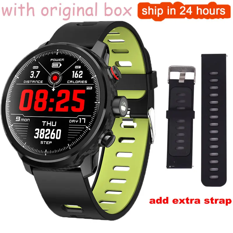 add extra strap Горячая L5 Смарт-часы Водонепроницаемый Для мужчин Смарт-часы Bluetooth браслет Android напоминание сердечного ритма шагомер плавательный Ip68 - Цвет: add extra strap