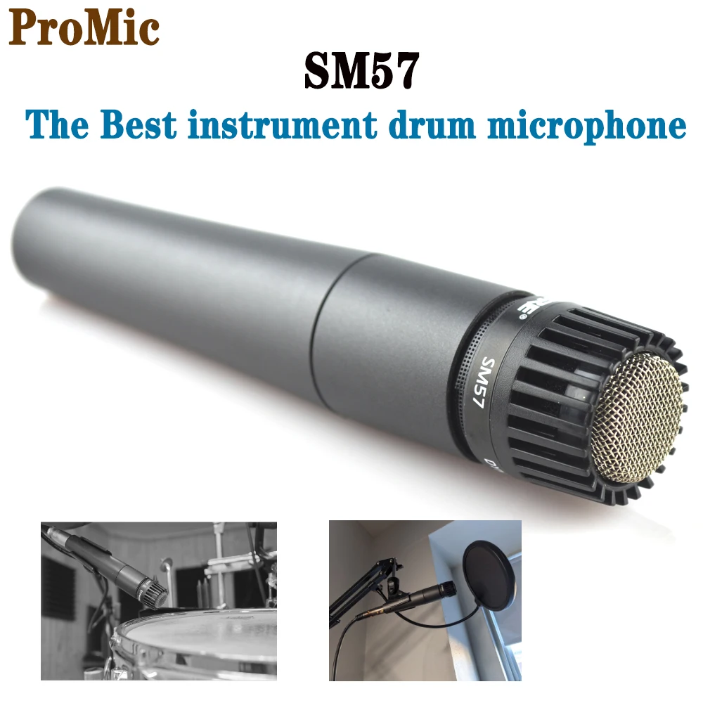 SM57 Professional precision Instrument Drum Microphone sm57 handheld mic karaoke guitar amplifier tom snare drum kit mic sm57
