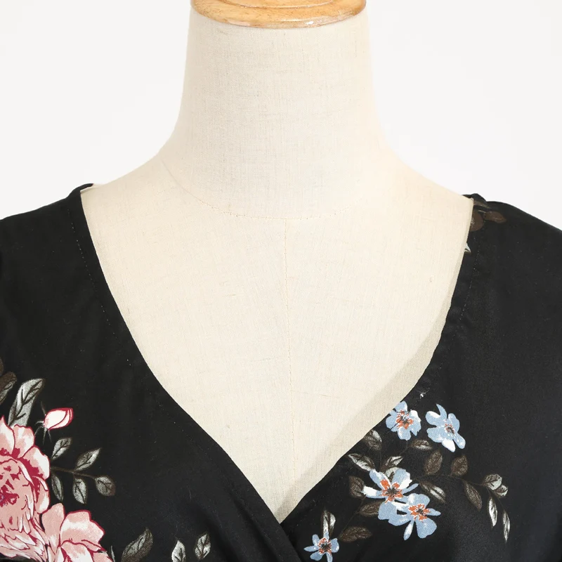 Женское винтажное платье с цветочным принтом элегантные вечерние