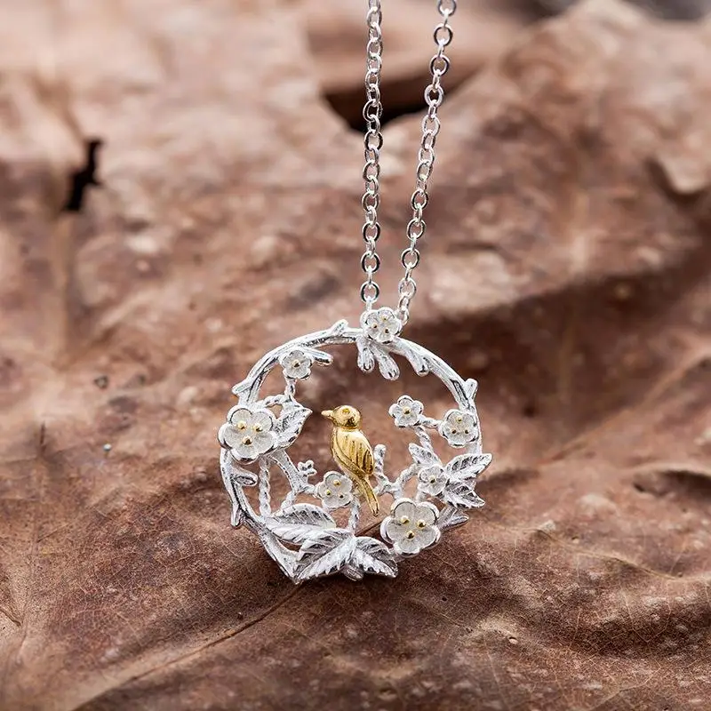 Модное и элегантное ожерелье с подвеской в виде Золотой птицы чистой цепочкой