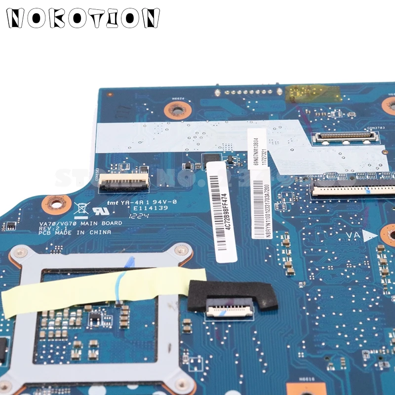 NOKOTION NBRYN11001 NB. RYN11.001 для acer aspire V3-771 V3-771G Материнская плата ноутбука VA70 VG70 материнская плата DDR3 GT630M 1 Гб