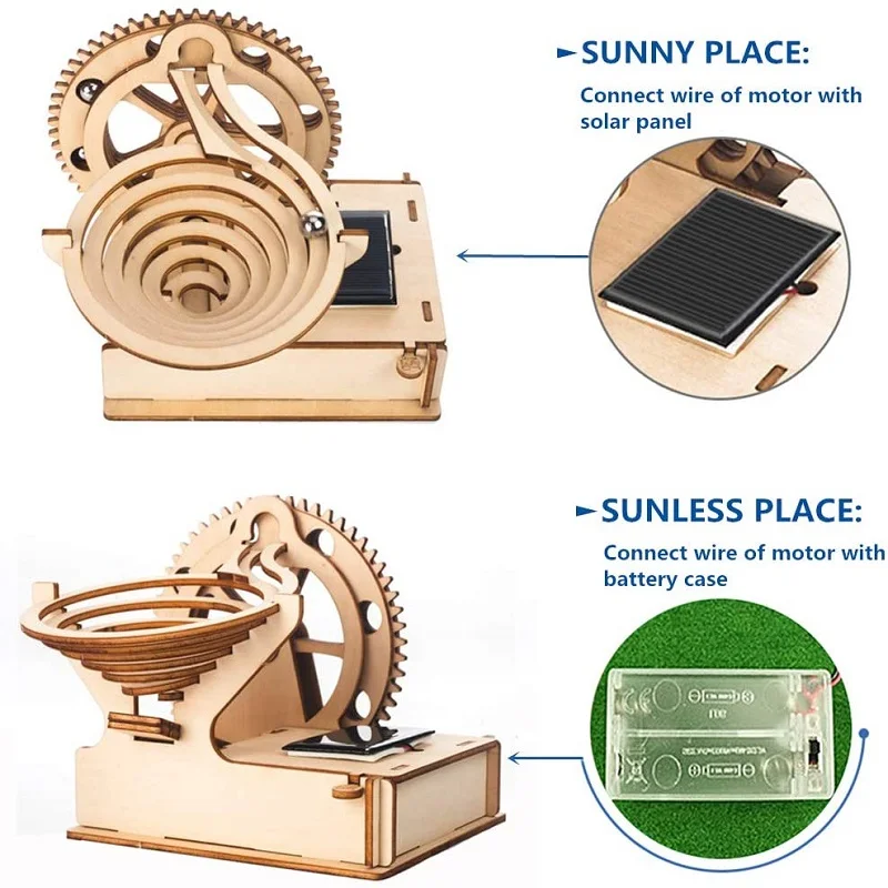 Образовательный набор для паровой науки 3D Деревянный мраморный шар работающий