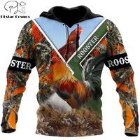 love rooster pattern 3d all over printed autumn men hoodies unisex casual pullover zip hoodie streetwear sudadera hombre dw0587