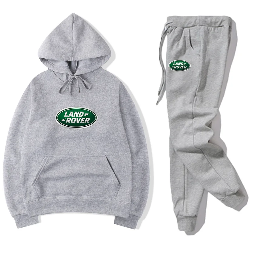 

2021 Land Rover New Men's Women's Couple Fashion Hoodie + Sweatpants Suit Candy Color Pullover Spring Autumn Must-Have Hoodie