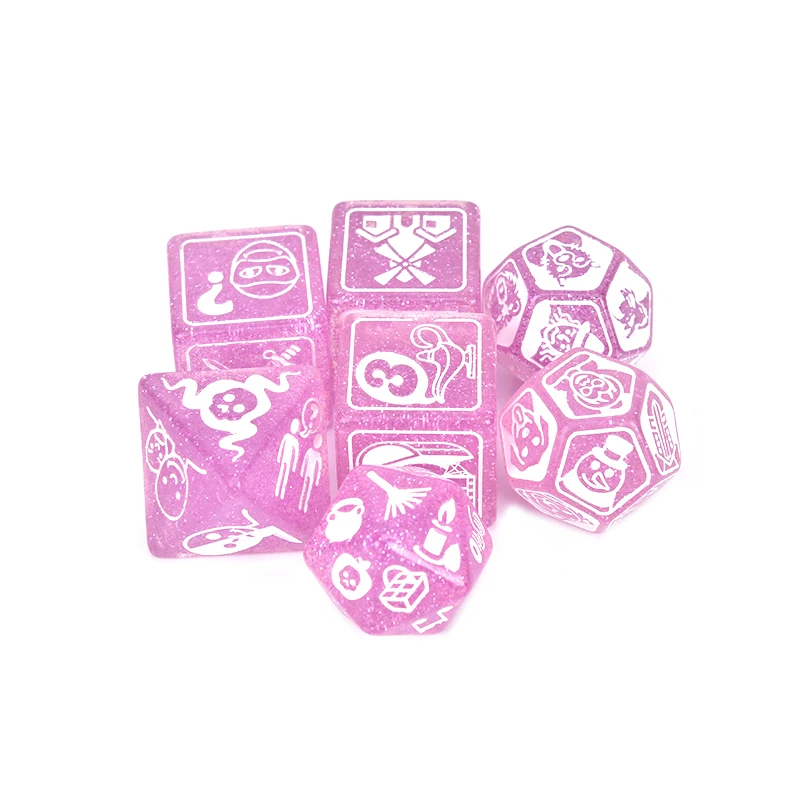 7Pcs кости вечерние история кубики для игры времени полиэдральный мульти-сторонее