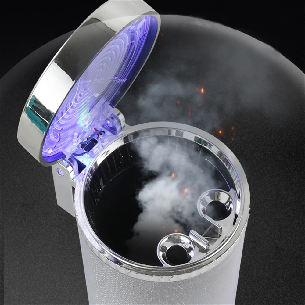 Пепельница автомобильная со светодиодной подсветильник кой контейнер для