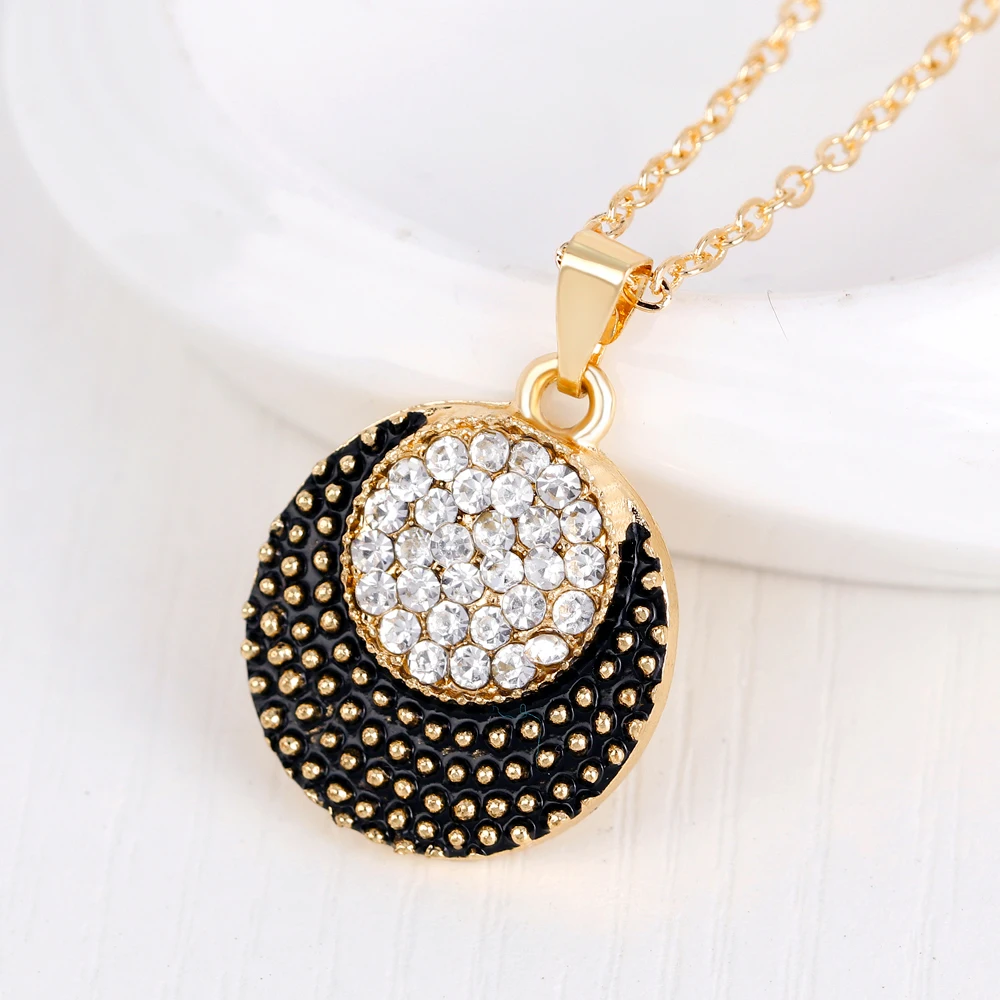 Блестящие стразы Висячие наборы масел винтажное ожерелье серьги кольцо браслет