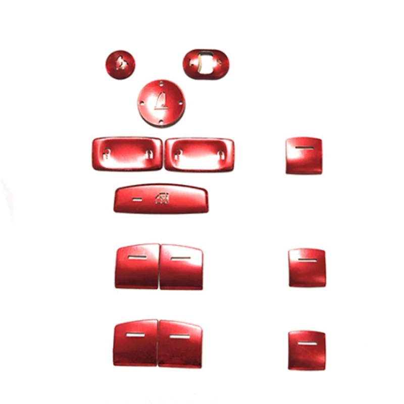 

13PCS Aluminum Alloy Window Glass Lift Switch Button Cover Sticker Trim for 11Th Gen Honda Civic 2022 Accessories