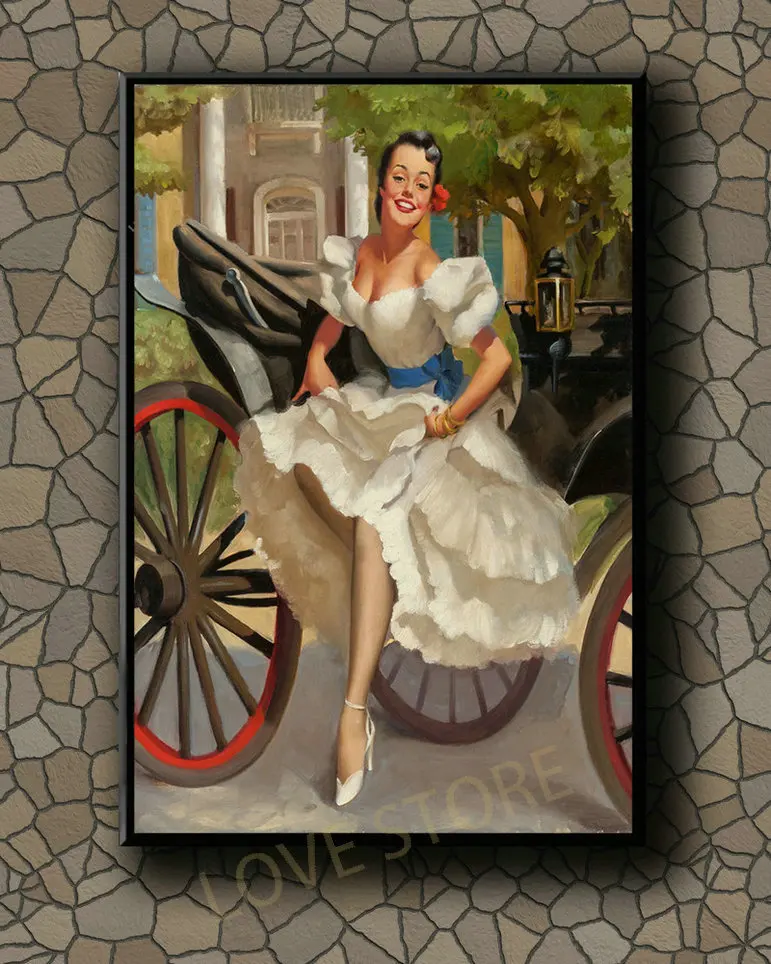 P286 винтажный красивый постер для девочек Классическая картина 410 шелковая ткань постер Искусство Декор внутренняя Окраска Подарок