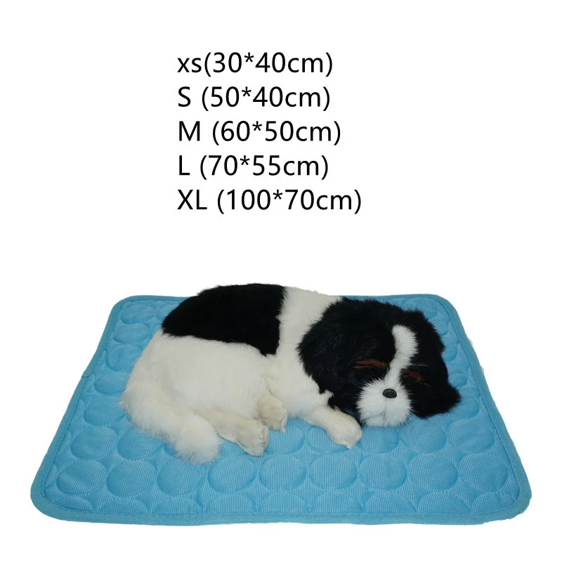 

Summer Mats Blanket Pet Dog Bed Sofa Portable Cooling Pad Sleeping Cooler For Cats Pet Ice Silk