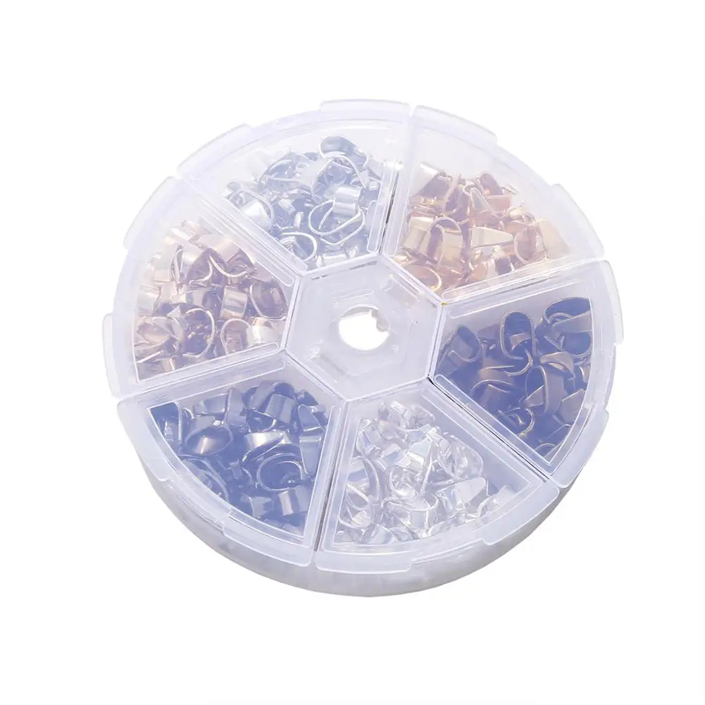 

6 colors 300 pcs/box 6*8mm Pendant Clips Necklace Pendant Buckle DIY Jewelry Accessories Hook Buckle Combination Wholesale