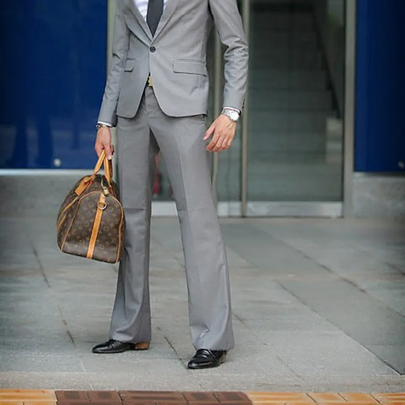 Новые мужские брюки с микро-колокольчиком на весну и лето деловая Повседневная