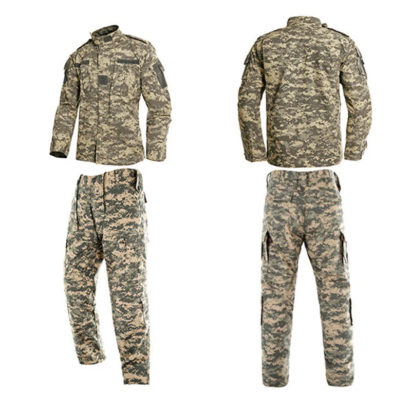 

Military Uniform for Male Cambay Jacket+pants 2PCs Camouflage ACU CP Man Special Force Tactical Clothing