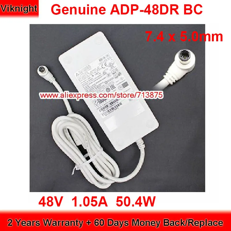 

Genuine Delta ADP-48DR BC 50.4W Charger 48V 1.05A AC Adapter for 341-100460-01 with 7.4 x 5.0mm Tip Power Supply