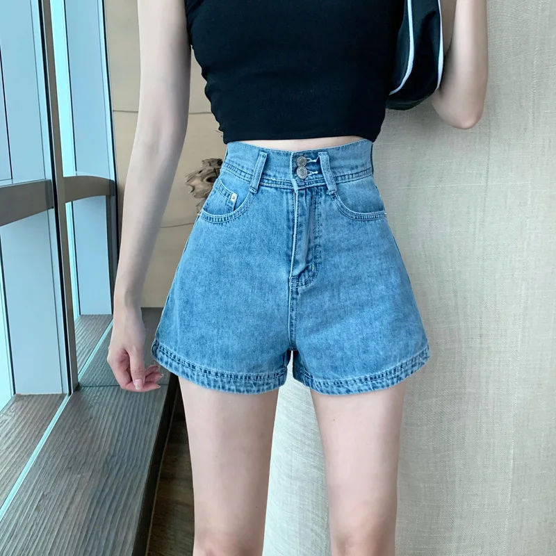 

Модные джинсовые шорты, облегающие винтажные шорты с высокой талией, женские джинсовые шорты, женские повседневные шорты 2021, женские летние...