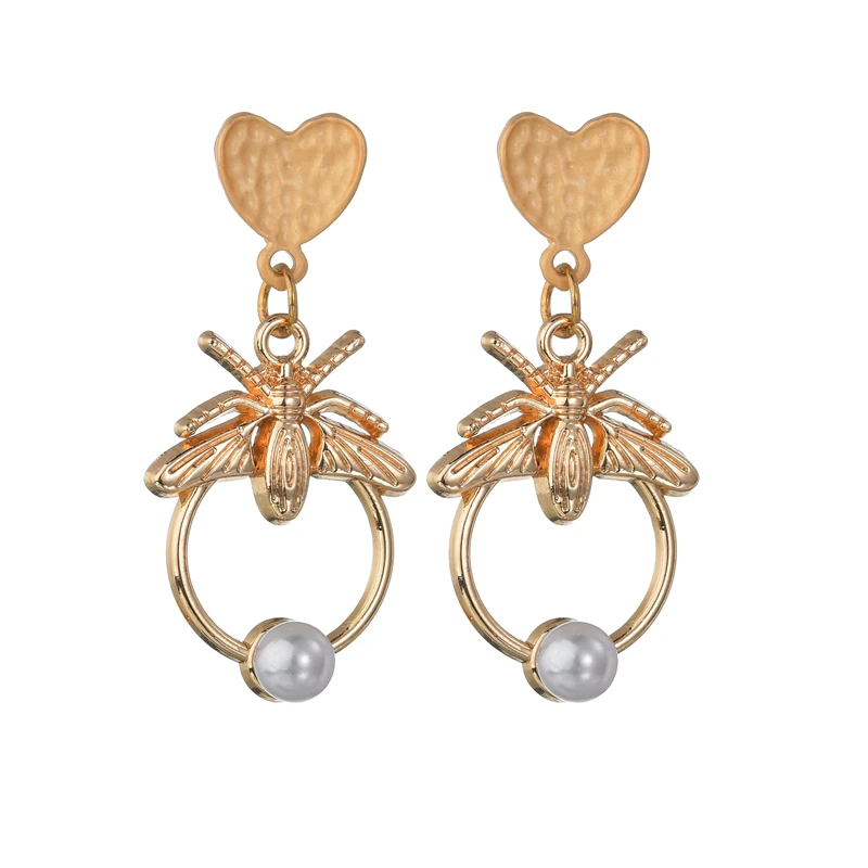 Европейские стереоскопические милые висячие серьги с имитацией жемчуга