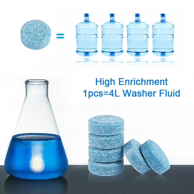 100pcsset multifunctional effervescent tablets spray cleaner for car windshield kitchen bathroom glass cleaning dropshipping free global shipping