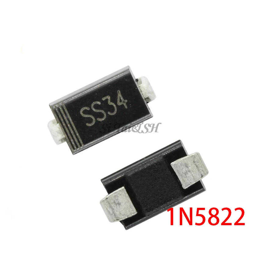 100pcs 1N5822 SMA SS34 smd do-214ac IN5822 Schottky diode ss34