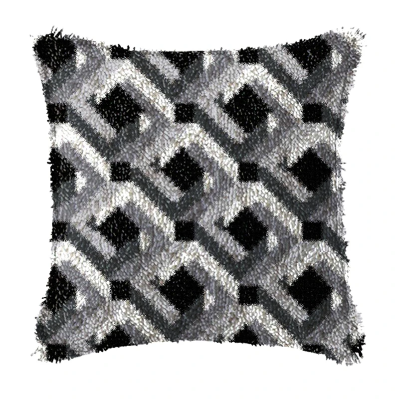 3D сегментная подушка для вышивки с леопардовым рисунком из грубой шерсти | Дом и