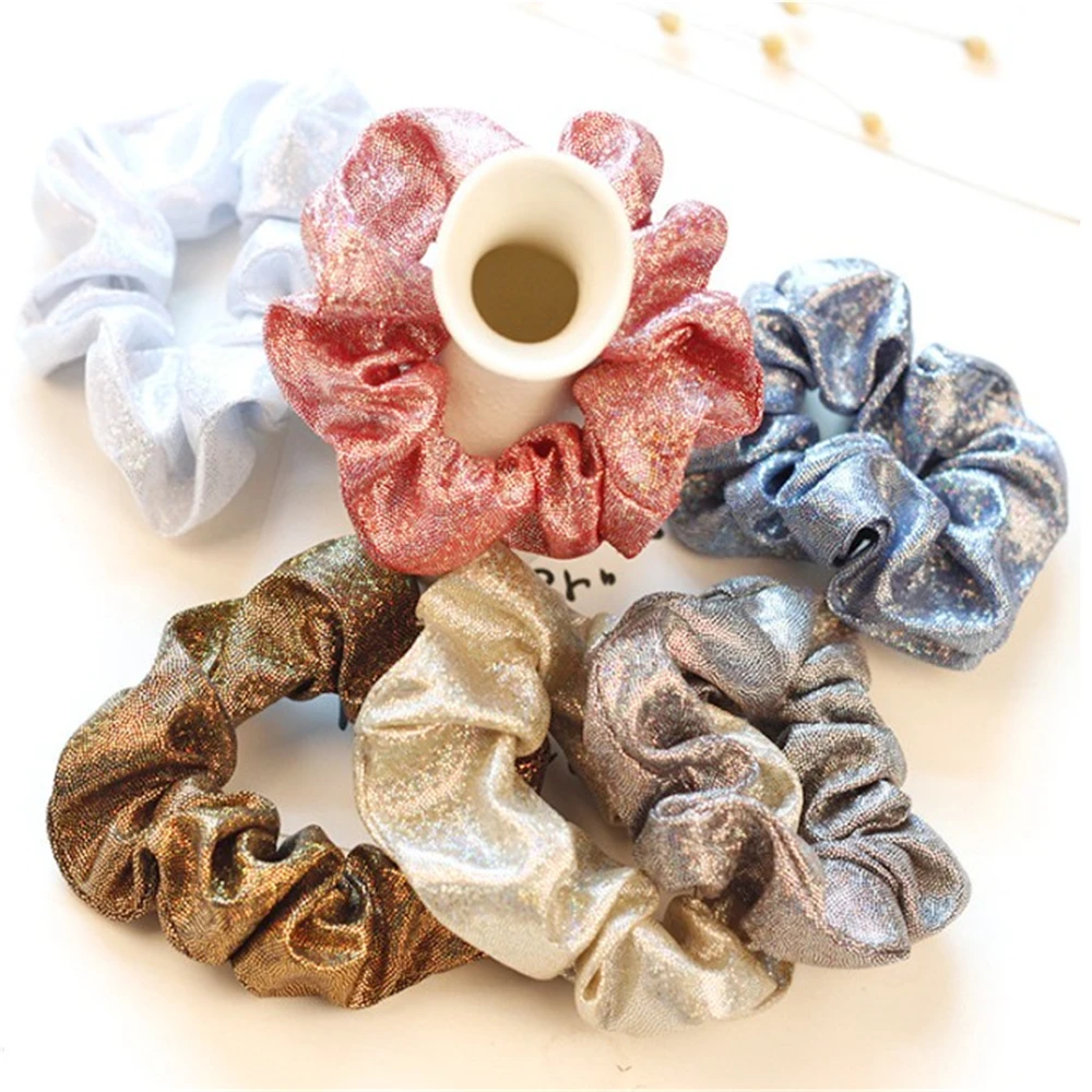 1 шт. женские резинки для волос большого размера блестящие эластичные женская