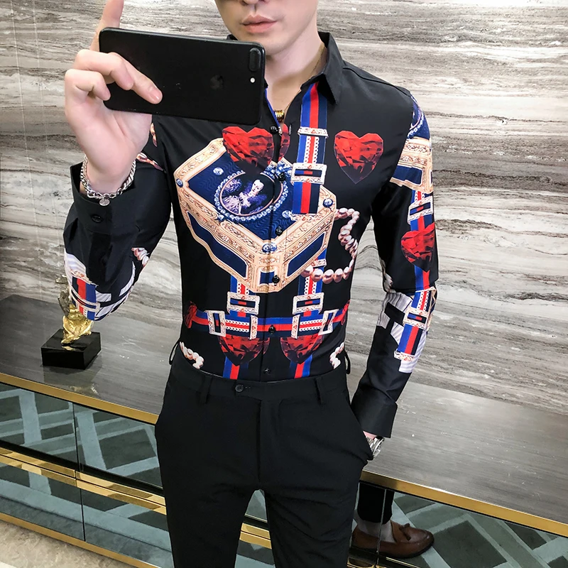 Высокое качество Chemise Homme мода 2020 корейские мужские рубашки с длинным рукавом