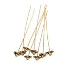 Шпильки с полукруглой головкой и цветком, золотистые и Серебристые Длинные шпильки в античном стиле для изготовления ювелирных изделий, аксессуары сделай сам, 20 шт., 50 мм