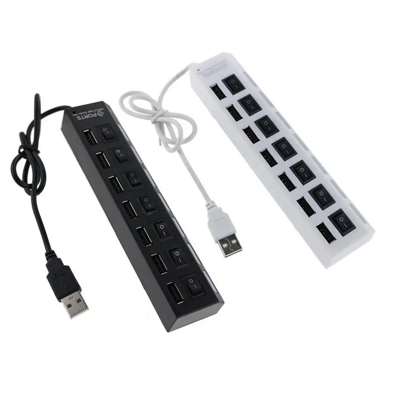 7 портовый переключатель USB 2 0 сетевые хабы Бесплатный драйвер удобное практичное