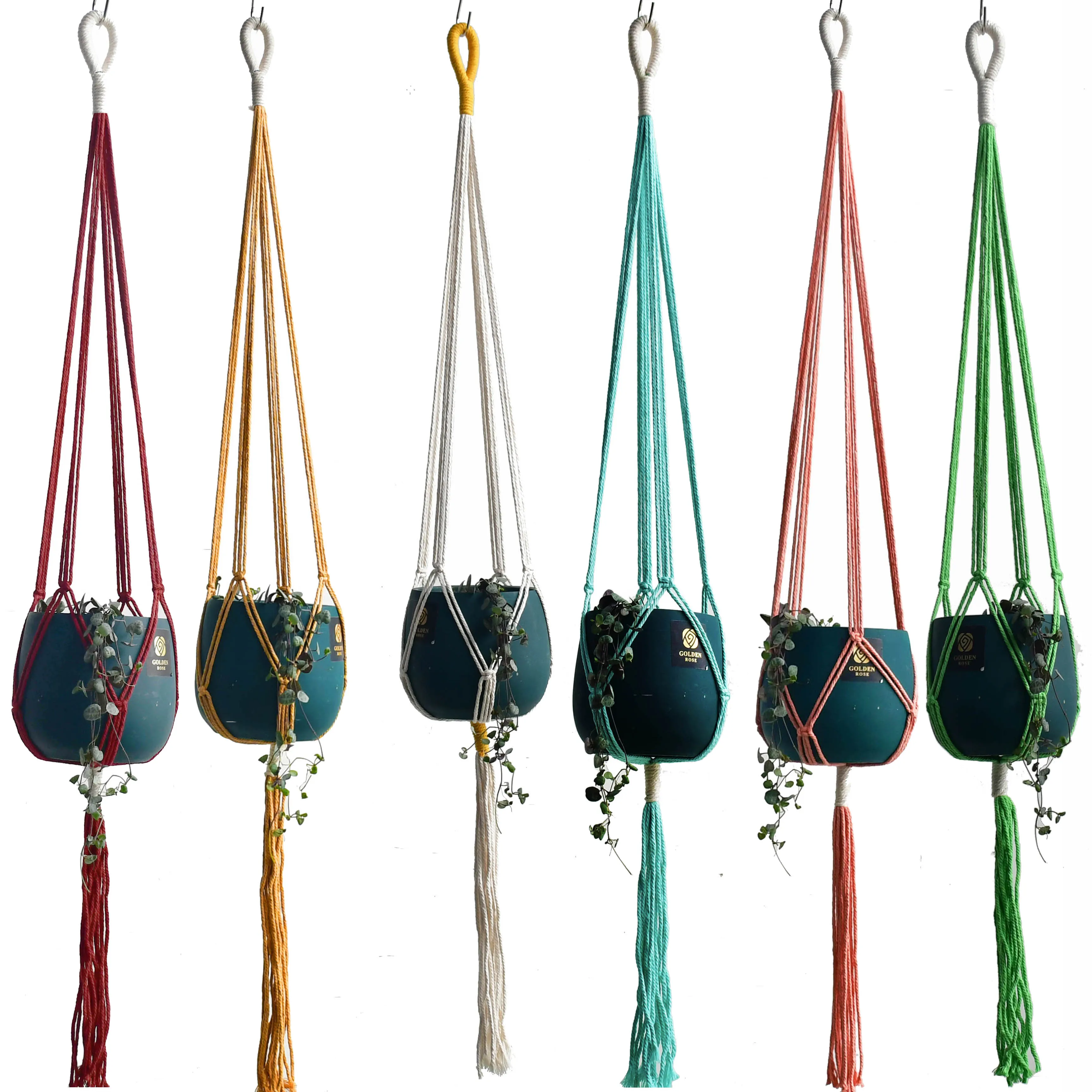 

New arrival colorful handmade plant hanger handmade flower hanger pot hanger plant hanger POT TRAY PLANT TRAY