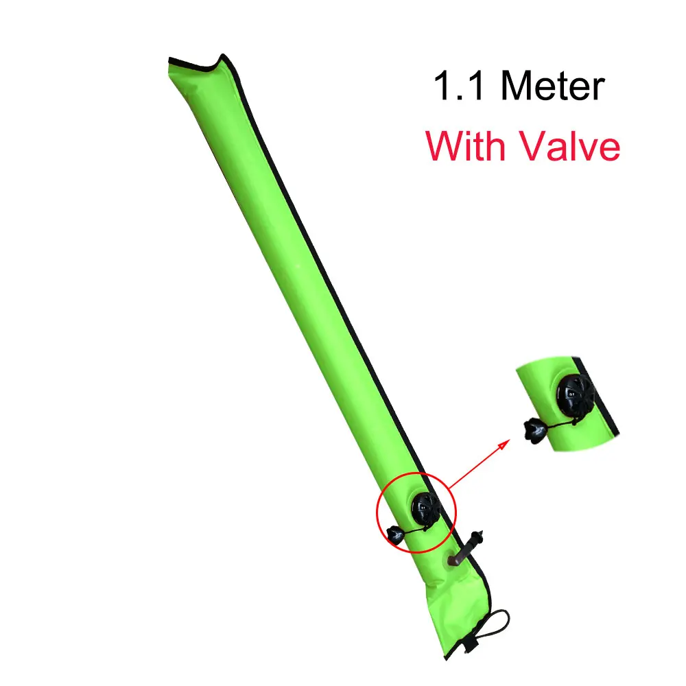 1.1Yellow with Valve 1,1 м-1,8 м закрытый Дайвинг поверхность маркерный буй SMB дрейф дайвинг восходящая сигнальная трубка безопасная колбаса Для Сноркелинга - Цвет: 1.1Yellow with Valve