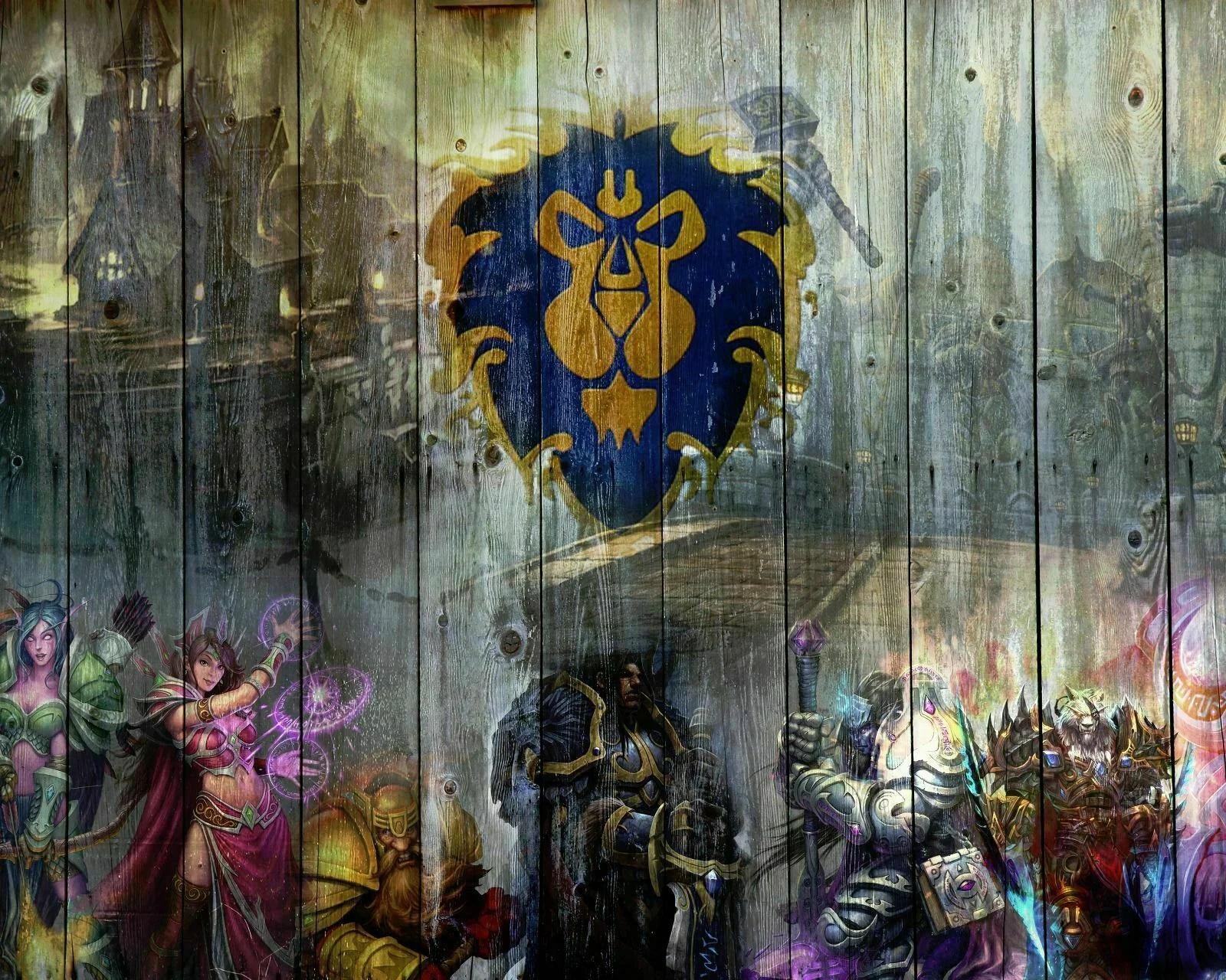 Шелковый плакат World of Warcraft Wow Alliance с художественным принтом домашний Настенный