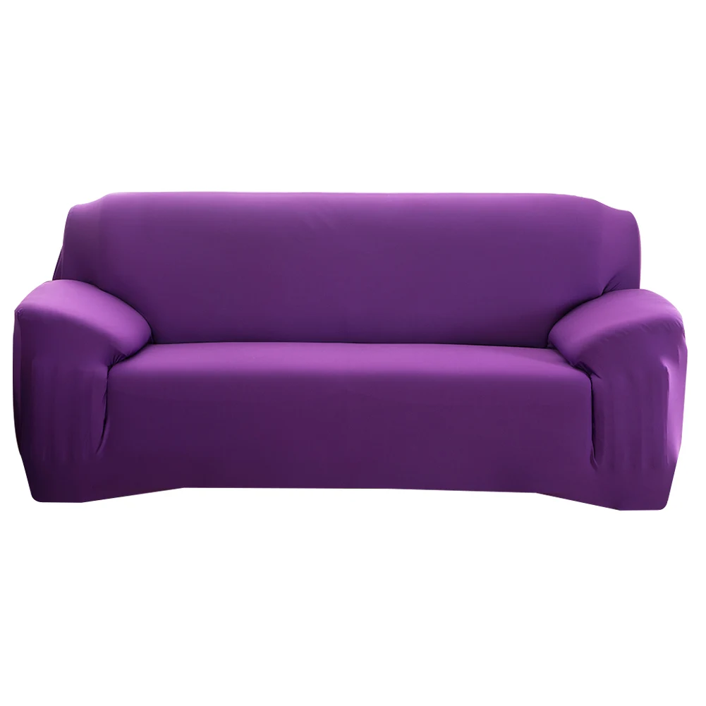 Purple Meijuner чехол для дивана сплошной цвет эластичный универсальный чехол все включено противоскользящие Чехлы для дивана полотенце для столовой Y402 - Цвет: Purple