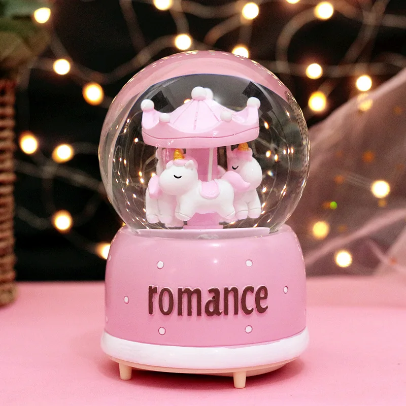 10*15 8 см ночной Светильник музыкальная шкатулка Веселый круглый Снежный шар