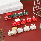 Деревянный Рождественский поезд, украшение для дома, подарок Деда Мороза игрушки, поделки для детей, Рождество 2021