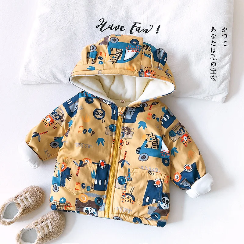 Белый Одежда для детей 1-4 лет; куртка; Новинка года; сезон осень-зима; модная теплая верхняя одежда с капюшоном для маленьких девочек; куртка; пальто; Рождество - Цвет: Белый
