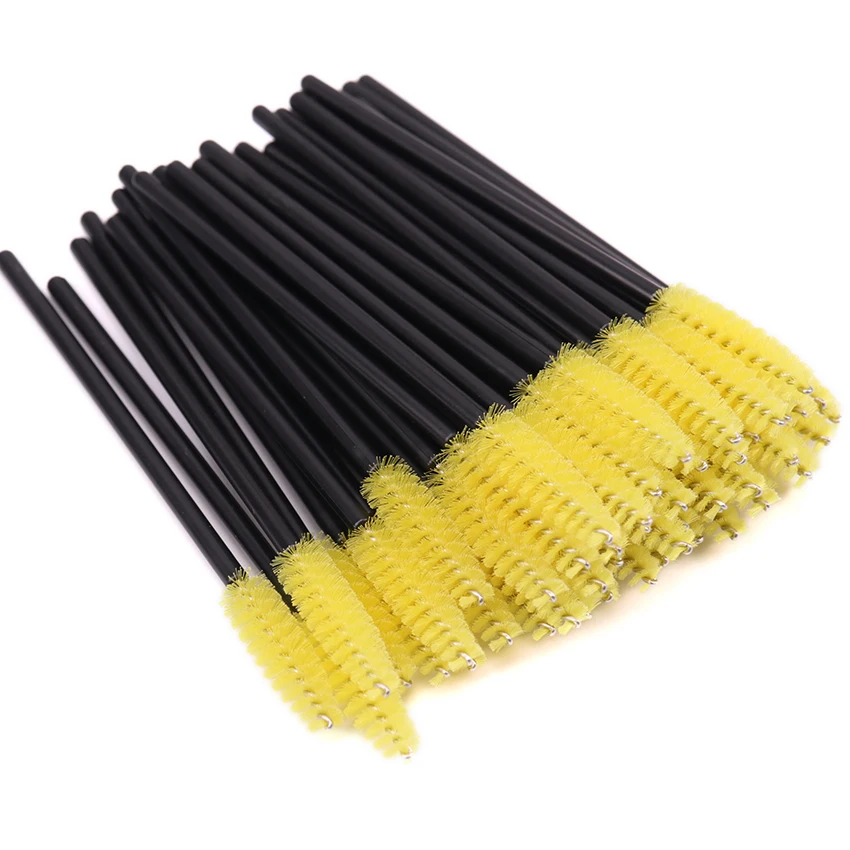 50 шт щетка для ресниц Макияж щеточки Одноразовые Тушь палочки Аппликатор ресницы