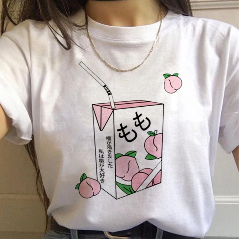 90s Графический Harajuku Ullzang футболки Женская мода корейский стиль футболка гранж мультфильм футболка Летняя уличная топ тройники Женские - Цвет: 7781
