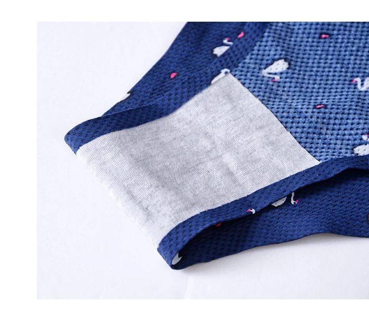 6PCS Thong Women's Panties Low Waist Bikini Ice Silk Seamless Sexy Pants Printed Women's Briefs Cute Lingerie Female Underwear