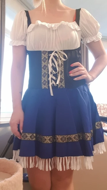 Взрослый Для женщин Октоберфест Костюм баварское пиво девушка костюм официантка