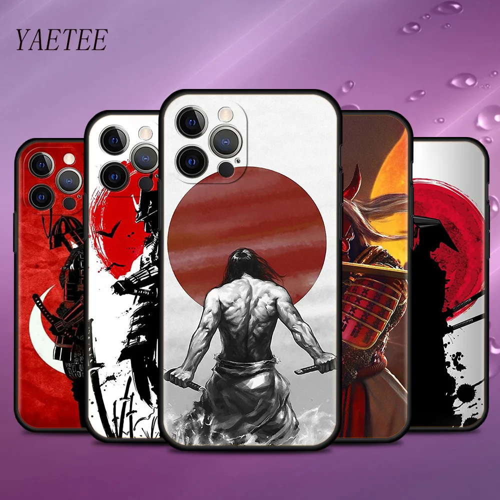 Японский чехол Samurai для Apple iPhone 13 12 Mini 11 Pro Max 7 8 мягкий телефона X XS XR 6 6S Plus SE 2020