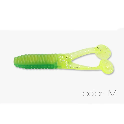 color m Spinpoler 10 шт. мягкий свимбейт в форме червя пластиковая приманка Двойное Весло Т-хвост большой ребристый джиггинг Джеркбейт падение выстрел бас Щука окунь форель - Цвет: color m