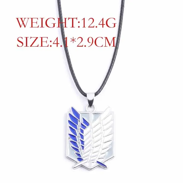 

1pc Anime Attack On Titan Necklace Wings of Liberty Freedom Scout Regiment Legion Survey Recon Corp Badge Pendant Fashion