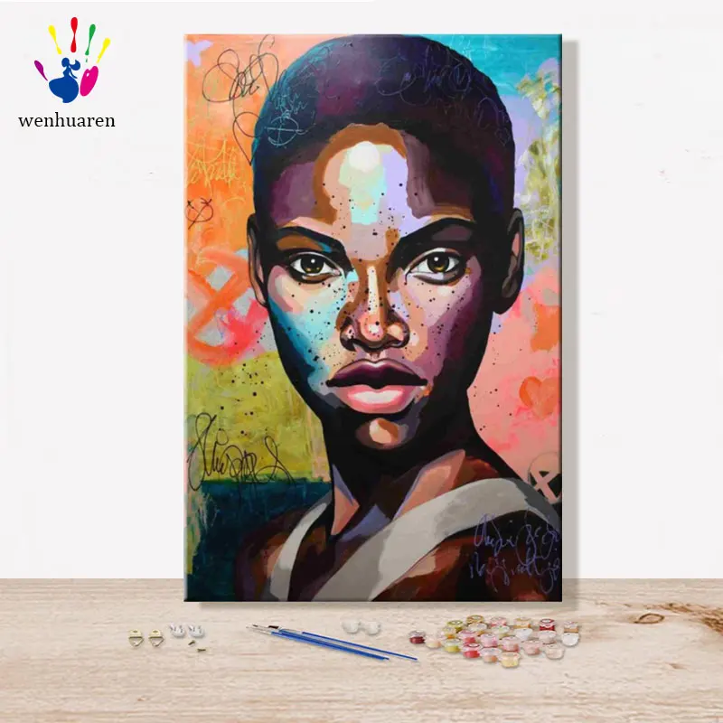 Paint by numbes художественная живопись по номерам женщины национального стиля индивидуальность характеристика быть riotous с цветом ручной работы подарок - Цвет: 22011