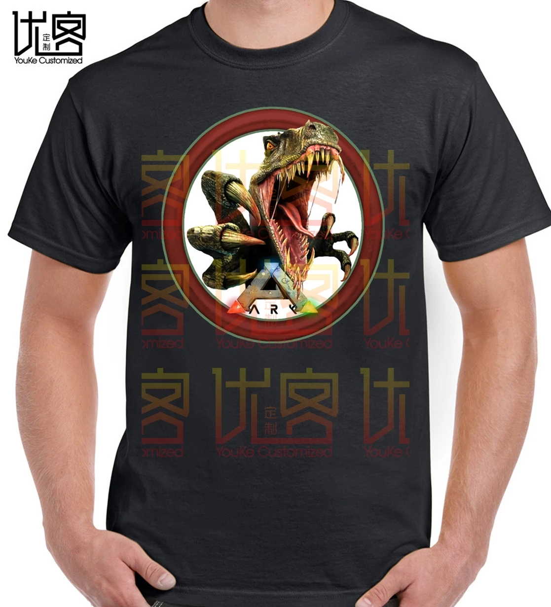 

2020 New Ark survival Evolved Dino Attack T-REX T-Shirt Casual summer O-neck T-shirt men's T-shirt