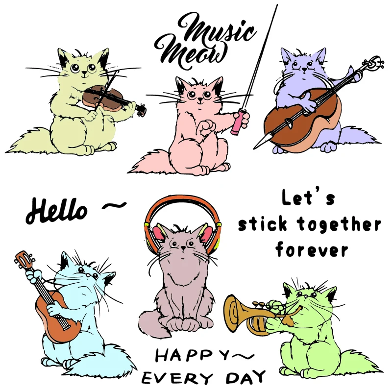 

DABOXIBO Band Cat Metal Cutting Dies Clear Stamps Mold For DIY Scrapbooking Cards Making Decorate Crafts 2020 NEW