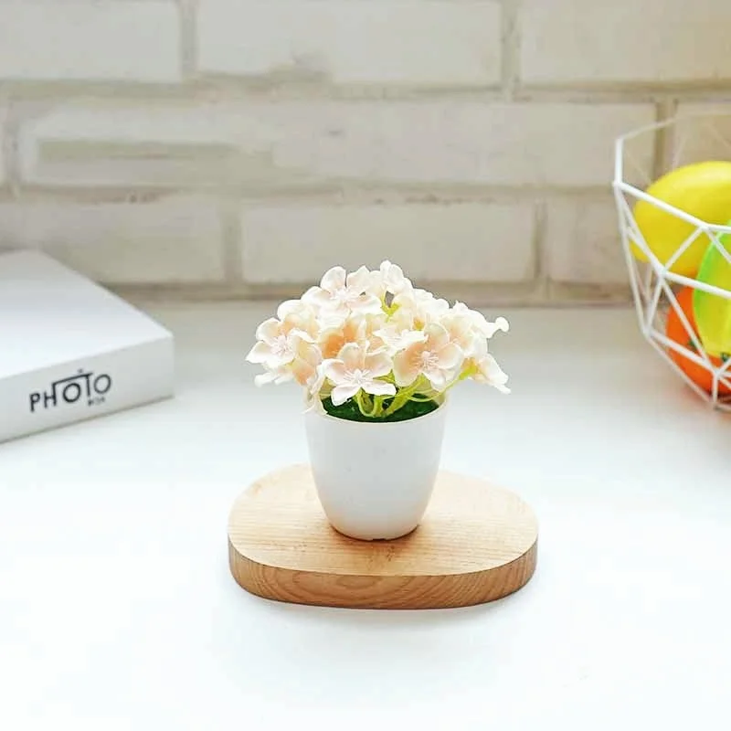 

Artificial Flowers,13cmHydrangea Small Potted Plants,living Room Desktop Mini Bonsai,restaurant and Hotel Front Desk Decorations