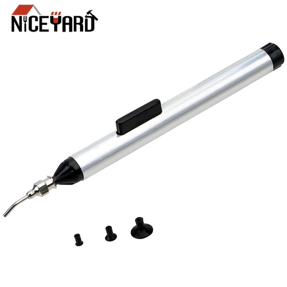 

NICEYARD With 3 Sizes Sucking Manually Pumping IC Tool Alternative Tweezers Vacuum Suction Pen Solder Picker Hand Tool Set