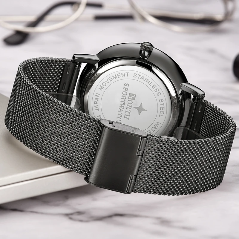 NORTH роскошные Брендовые мужские модные повседневные часы простые Бизнес