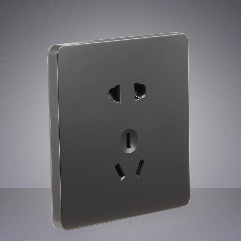 2pcs Home Improvement Electrical Wall Socket MK Gray 86 Type Five Holes Two Three 16A for Air Conditioner Water Heater | Обустройство