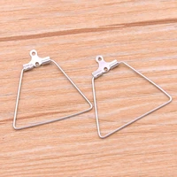 20pcs 2627mm shaped ring polygon charm stainless steel pendant open bezels hollow pressed resin frame mold diy jewelry making