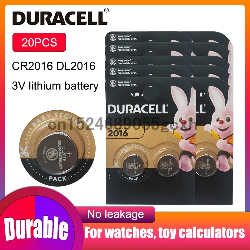 Cr2016 20 шт. для DURACELL Оригинальный Новый аккумулятор 3 в кнопочных элементов